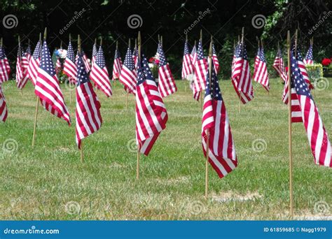 Veterans cemetery flags stock image. Image of stars, rows - 61859685