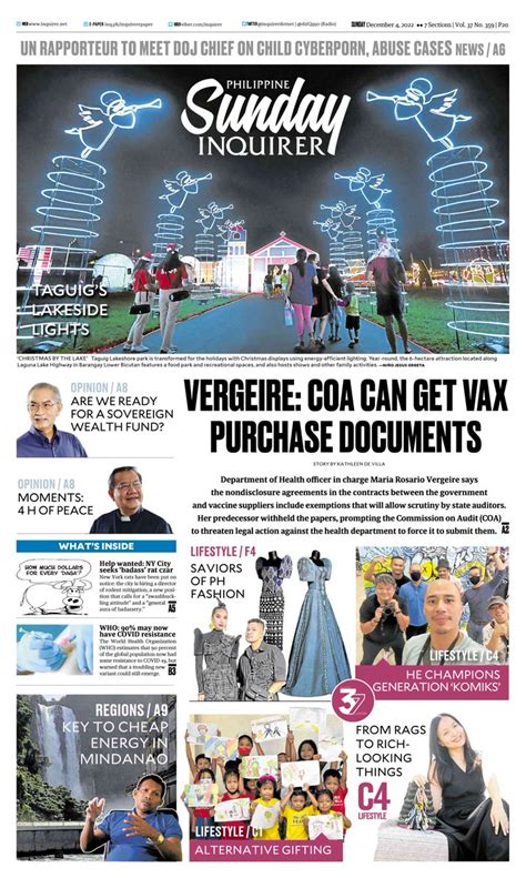 Inquirer On Twitter Today S Inquirer Front Page December