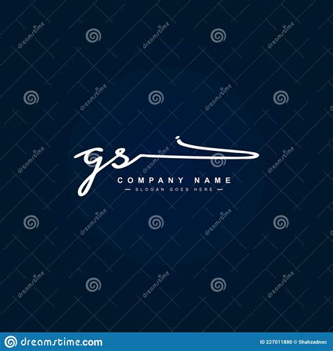 Initial Letter Gs Logo Handwritten Signature Logo For Alphabet G And