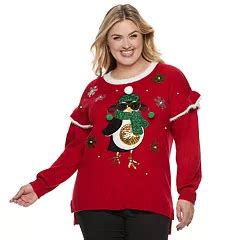 Womens Christmas Sweaters - Tops, Clothing | Kohl's