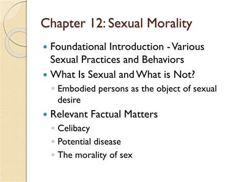 Ppt Chapter 12 Sexual Morality Powerpoint Presentation Free Download Id 3583397