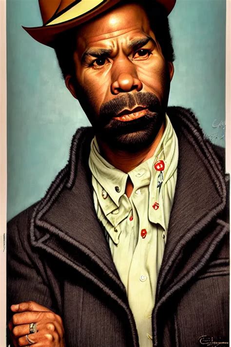 Cody Chesnutt Portrait By Gil Elvgren And Norman Stable Diffusion