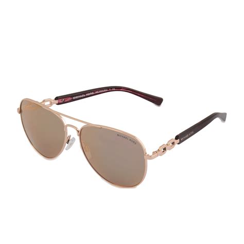 Lyst Michael Michael Kors Fiji Rose Gold Sunglasses Mk1003 In Metallic