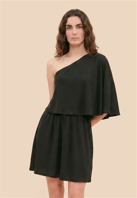 Vestido De Um Ombro So Curto - Vestido Curto Liso Um Ombro Só