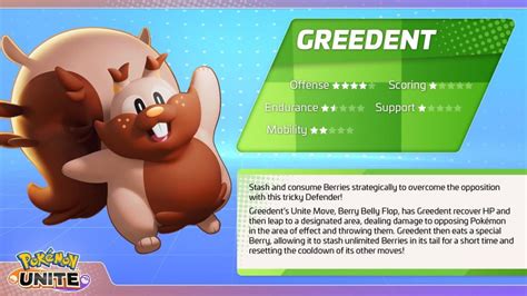 Pok Mon Unite Greedent Build Items And Moveset