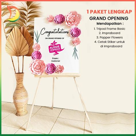 jual papan flowerboard papan bunga kertas wedding sidang  cm tema