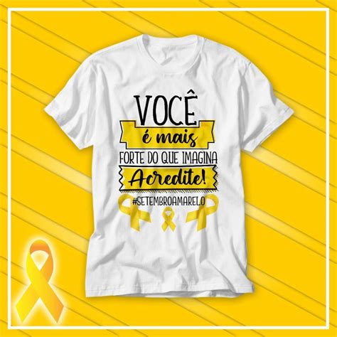 Vetores Editáveis Artes Setembro Amarelo Camisa Sublimação