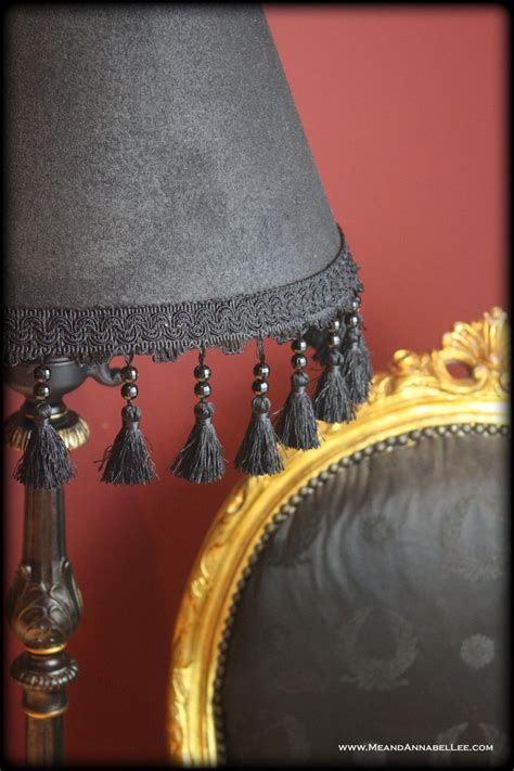 Diy Victorian Gothic Black Lamp Shade Black And Gold Goth Home Decor