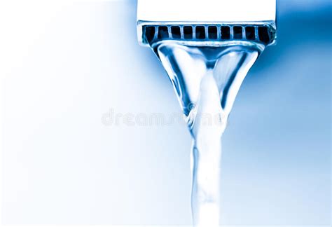 Clean Water Flowing From The Tap Stock Image Image Of Macro Drink