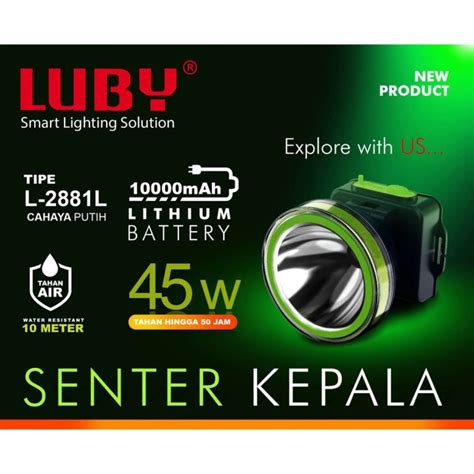 Senter Kepala Led Luby Watt L K Cahaya Kuning Dan L L Cahaya