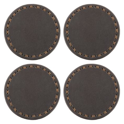 Round Leather Coasters Karma