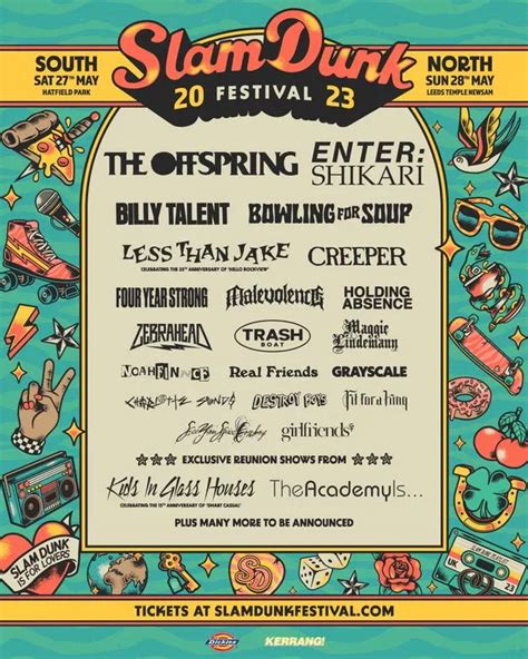 Slam Dunk Festival Leeds 2023 Line Up And Ticket Details Announced