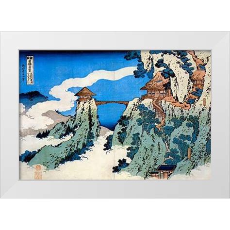 Hokusai X White Modern Wood Framed Museum Art Print Titled