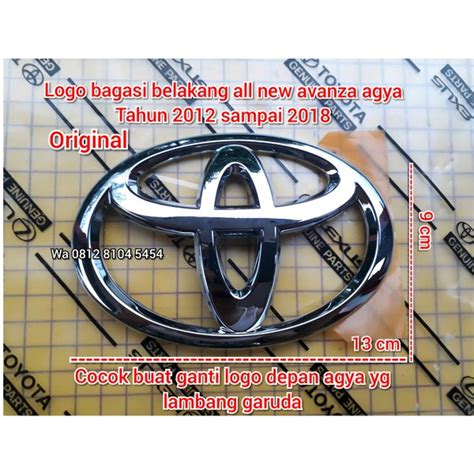 Jual Logo Emblem Bagasi Belakang Toyota All New Avanza Veloz Agya Calya