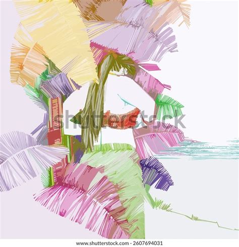Wearing Bra Wearing Blouse Semi Nude Dressing Stock Illustration Shutterstock