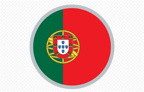 Circle Round Portuguese Portugal Flag Icon PNG Citypng