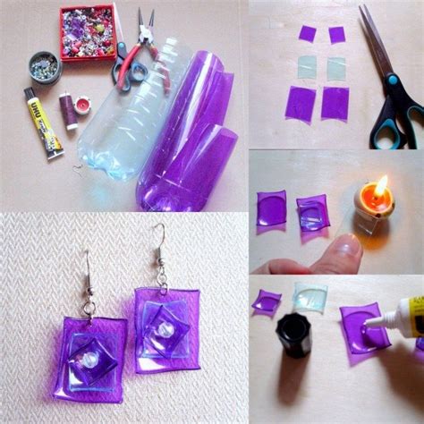 Tutorial Make Earrings From Plastic Bottles Jewelry Making