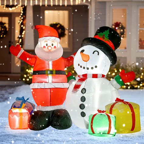 Amazon Dearhouse Ft Inflatable Christma Snowman Xmas Santa With