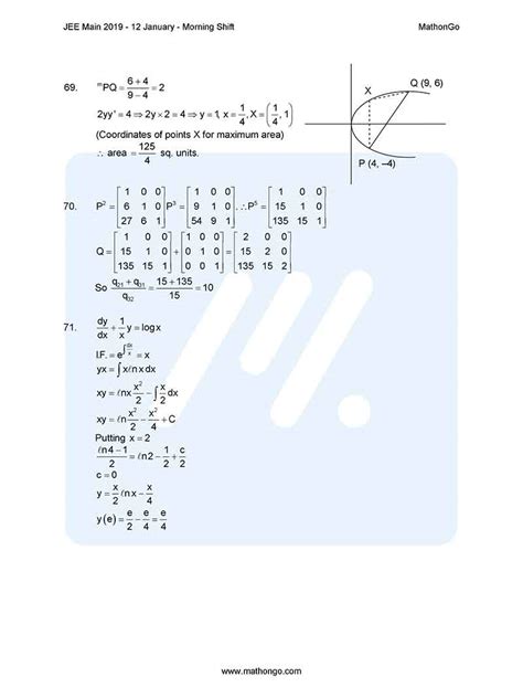 Jee Main Question Paper With Answer Keys Th Jan Morning