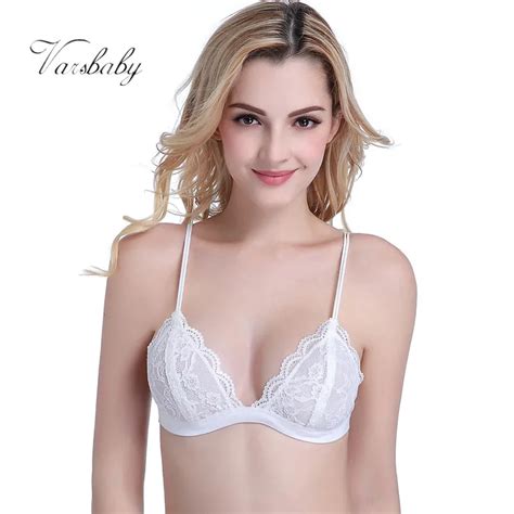 Varsbaby Sexy Lace Bra Wire Free Women Underwear Thin Cup Comfortable