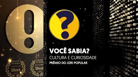 Melhor do Brasil em Cultura e Curiosidade Prêmio iBest 2021 YouTube