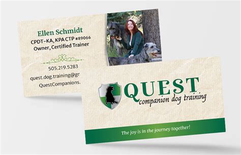 Quest Business Card Design Jen Chapman Creative