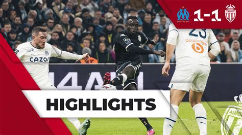 Highlights Ligue 1 Matchday 20 Olympique De Marseille 1 1 AS Monaco