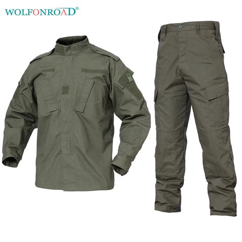 Wolfonroad Army Green Outdoor Camouflage Uniform Tactical Military