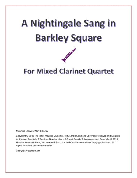 A Nightingale Sang In Berkeley Square By Manning Sherwin Digital