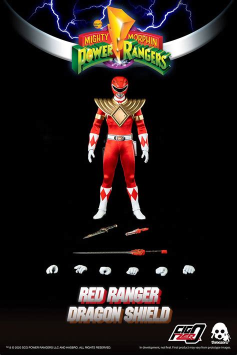 Threezero Figzero Mighty Morphin Power Rangers Dragon Shield Red Ranger