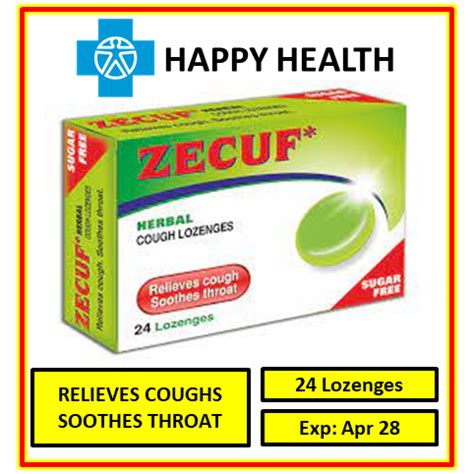 ZECUF Sugar Free Herbal Cough Lozenges 24s Shopee Singapore