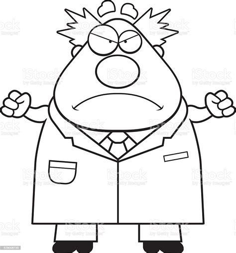 Angry Cartoon Mad Scientist Stock Illustration Download Image Now