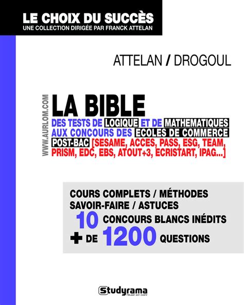 La Bible Des Tests De Logique Et De Math Matiques Aux Concours Des