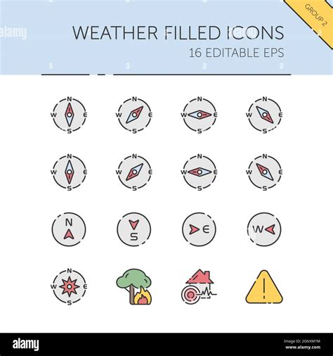 El tiempo y la meteorología Compass y grupo de desastres naturales