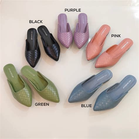 Jual Gio Saverino Sandal Flat Mules Mewah Dan Elegan Indonesia Shopee