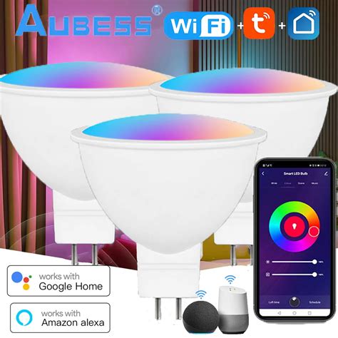 WiFi Smart Bulb MR 16 Tuya LED Lamps APP Control Dimmable 5W 400lm RGB