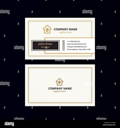 Business card template classic design Stock Vector Image & Art - Alamy