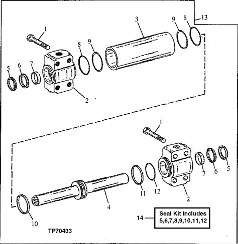 E Backhoe Loader Steering Cylinder W Mfwd Epc John Deere