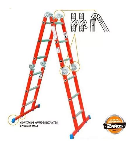 Outlet Escalera Dieléctrica Articulada 16 Escalones 4x4 Mm