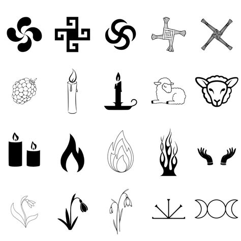 Imbolc Candlemas Svgs Svg Digital Symbols Includes Triple Goddess