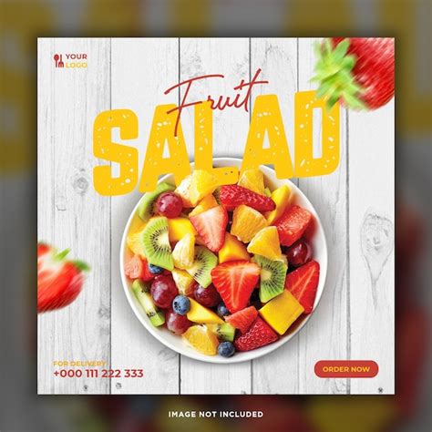 Plantilla De Publicaci N De Redes Sociales De Ensalada De Frutas