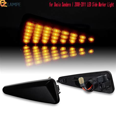 2PCS Dynamic LED Side Marker Light Turn Signal Blinker Lamp For Dacia