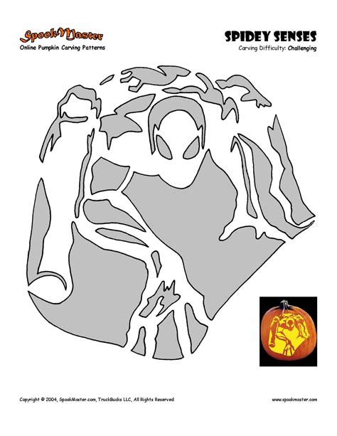 Marvel: Spiderman (Pumpkin Stencil - Pumpkin Pattern - Pumpkin Template ...