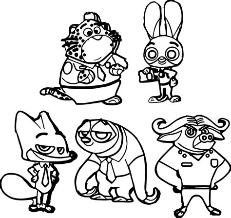 zootopia pictures to color 2