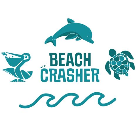 Beach Crasher Dolphin Sticker Beach Crasher