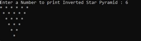 Inverted Pyramid Star Pattern In C Code Revise