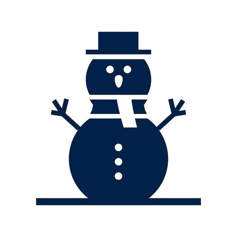 Modelo De Logotipo Do Boneco De Neve Isolado Em Fundo Branco Vetor