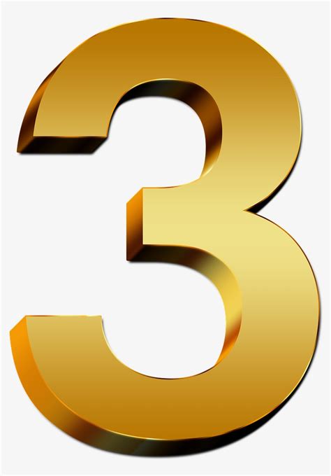 3 Number Png Numero 3 Dourado Png Transparent PNG 1280x1280 Free