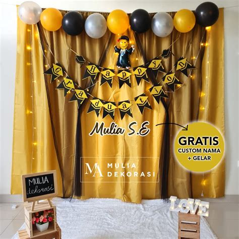 Jual Dekorasi Backdrop Wisuda Kelulusan Background Bekdrop Diy Paket