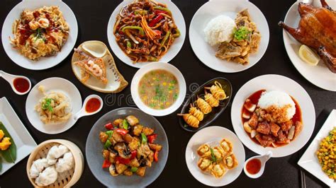 Top View Food Platter Combo Set Of Traditional Cantonese Yum Cha Asian